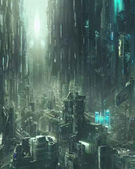 An Epic 3 D Mattepainting And Photobash Of A Massive Cyberpu...