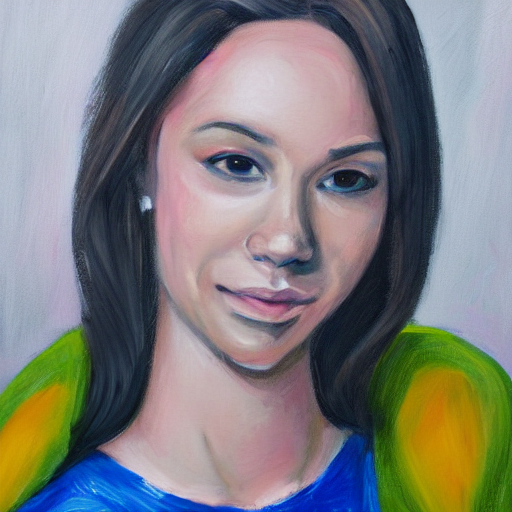 A Portrait Painting Of Meagan Riesselman