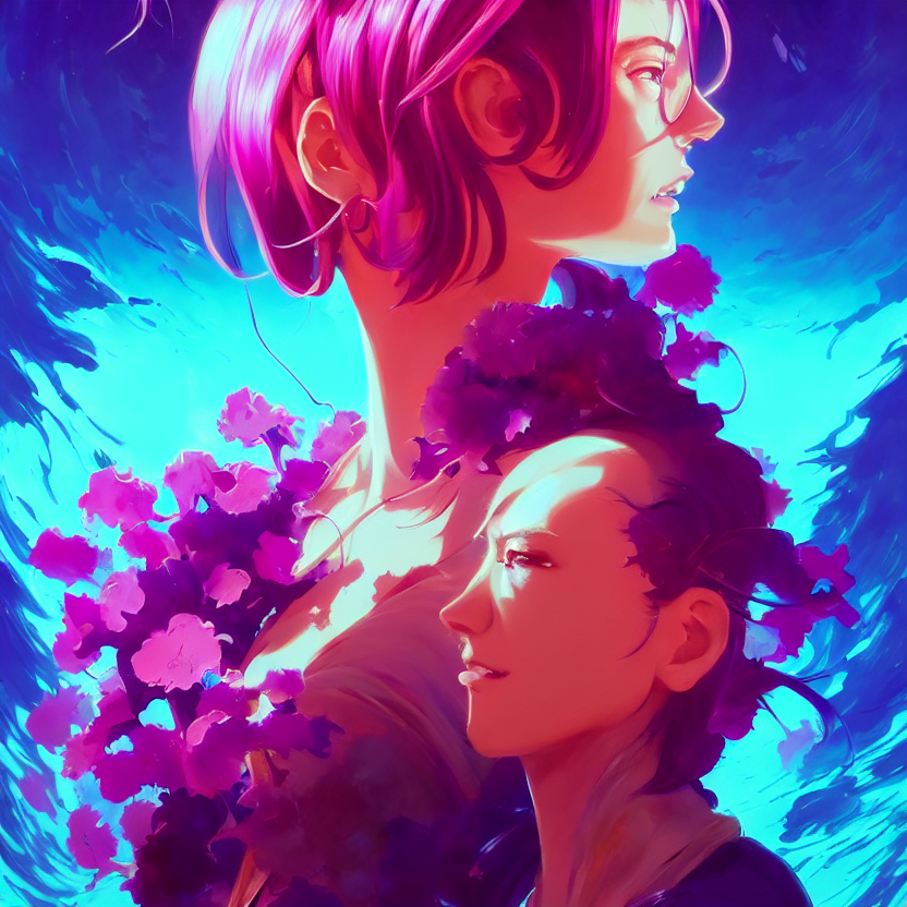 Side Profile Macro Portrait, Medium Shot, Supermodel Anime G... — Stable Diffusion AI Prompt: side profile macro portrait, medium shot, supermodel anime girl with synthwave f...