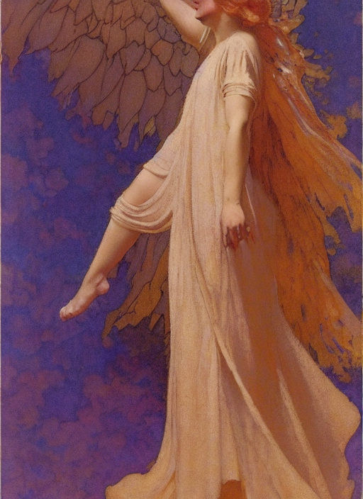 Angel By Maxfield Parrish, Greg Manchess, Mucha