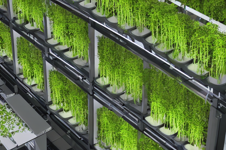 Futuristic Sustainable Vertical Farm, Photo Realistic, 8 K