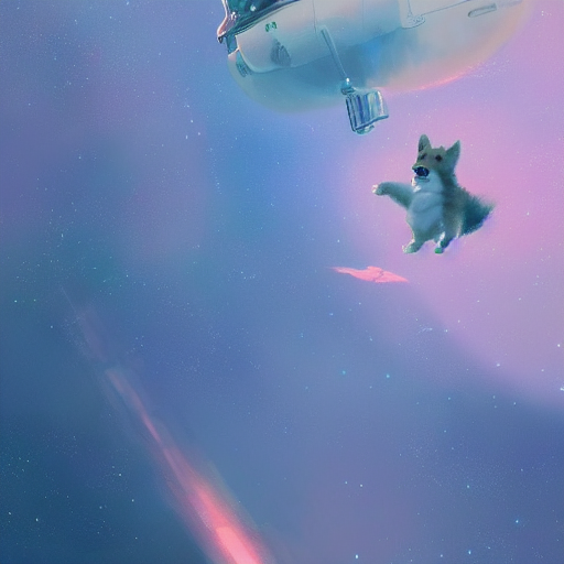 Extremely Realistic Digital Illustration Of A Cute Corgi Pup...