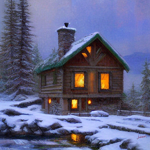 Winter Cottage By James Gurney