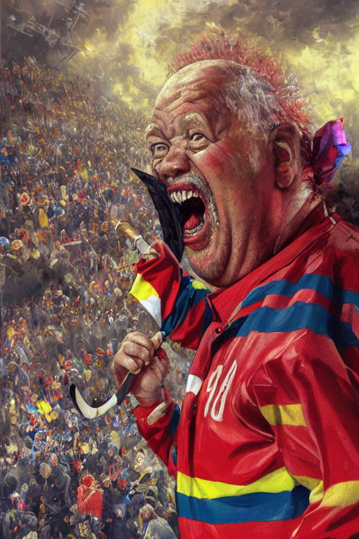 Hyper Realistic Disgustingly Sad Portrait Of A Hugely Fat Ug... — Stable Diffusion AI Prompt: hyper realistic disgustingly sad portrait of a hugely fat ugly don cherry, don c...