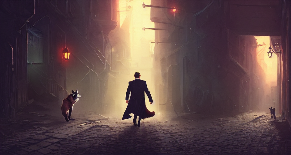 Fox Wearing A Tie In A Dark Alley Gameplay Still Frame, Amst... — Stable Diffusion AI Prompt: fox wearing a tie in a dark alley gameplay still frame, amstrad, contrast, deep...