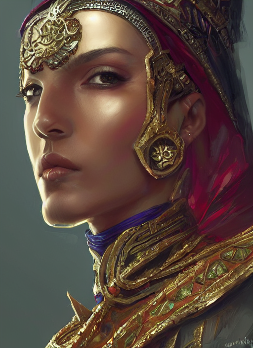 Afghan Empress, Highly Detailed, Digital Painting, Trending...