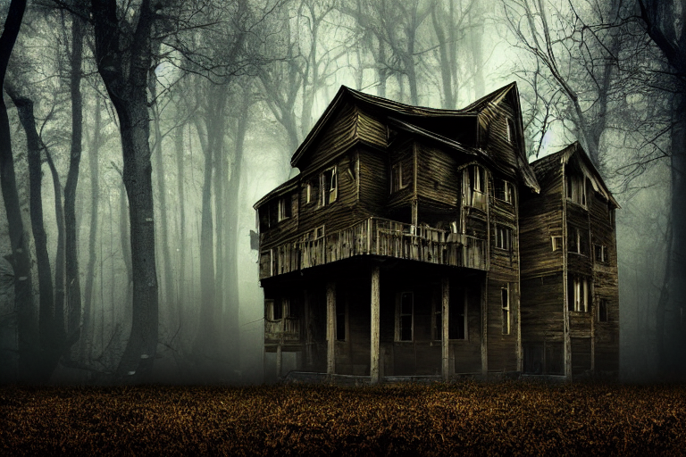 Dismal House  Standing In  The Bleak Dark Depressing Forest...