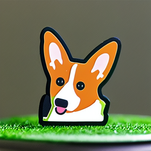 Die Cut Sticker Of Corgi Golf Player