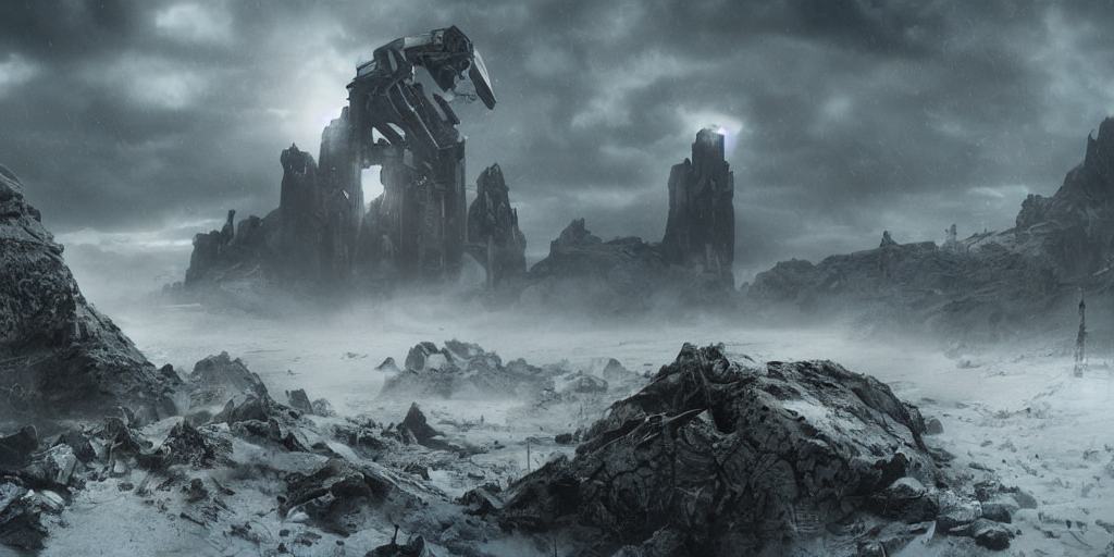 Film Still Cinematic Photo By 3 4 3 Industries, Matte Painti...