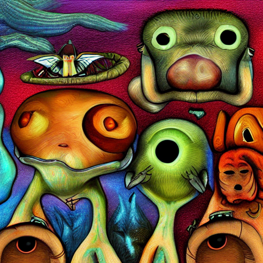 Weirdest Critters Surreal Art Digital Painting