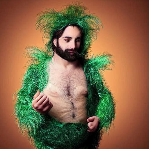 Man In Cheap Bird Costume, Hairy Belly