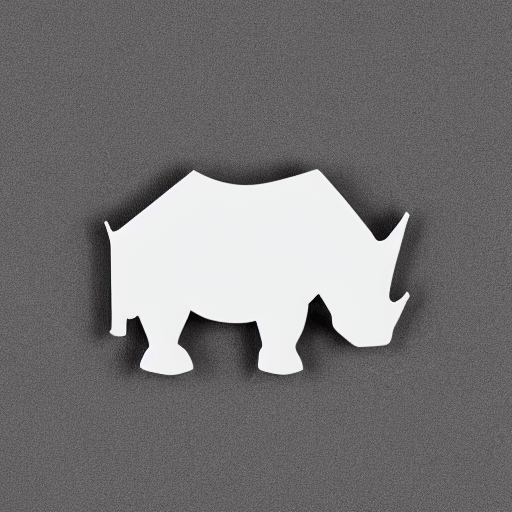 Die Cut Sticker Of Pastel Rhino