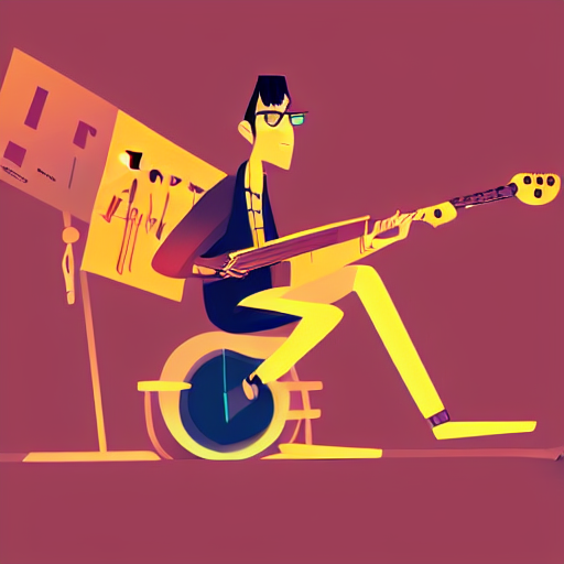2 D Character Design, Music Executive, Vector Art, Digital A...