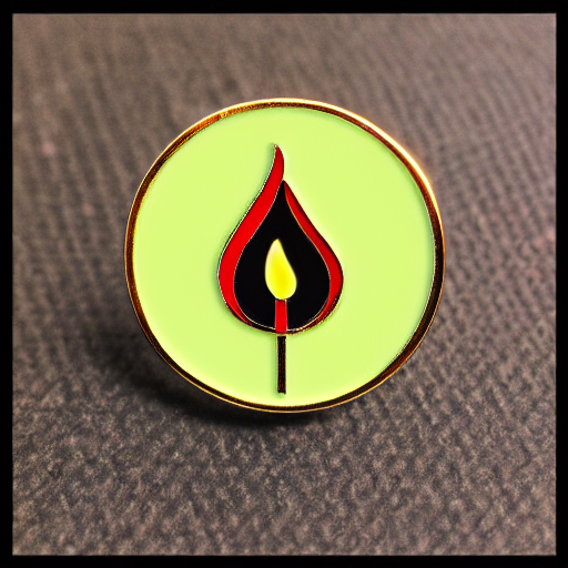 A Retro Minimalistic Fire Exclamation Mark Enamel Pin, Conce...