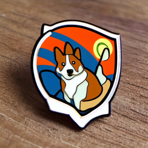 Corgi Cosmonaut Enamel Pin, Retro, Vintage, Sci - Fi