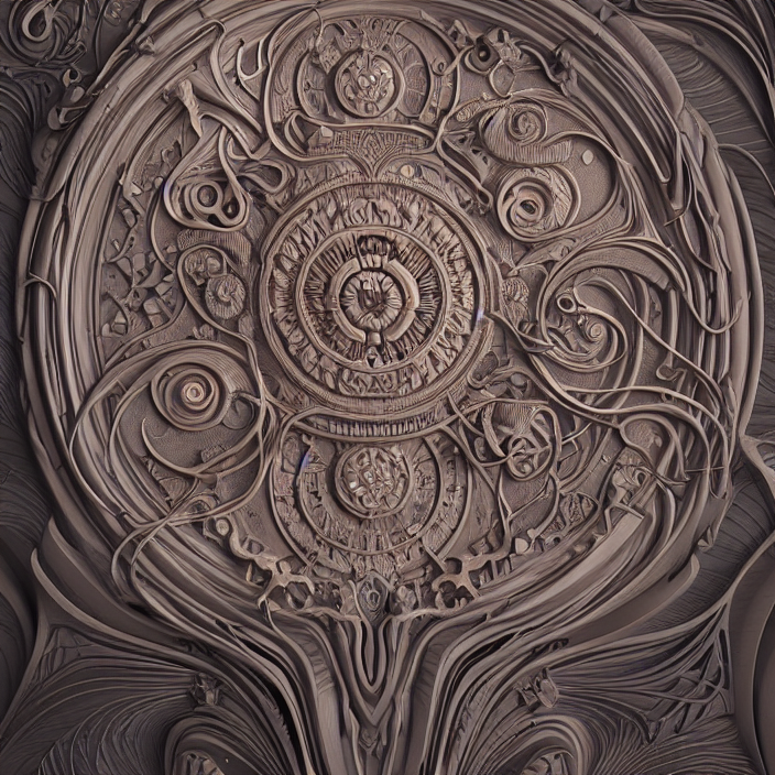 Subsurface Scattering, Carved Wall Mandala, Biomechanical Ar...