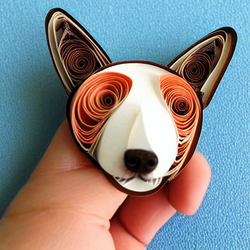 Corgi Puppy, Extremely Cute, Beautiful Paper Quilling, Swirl...