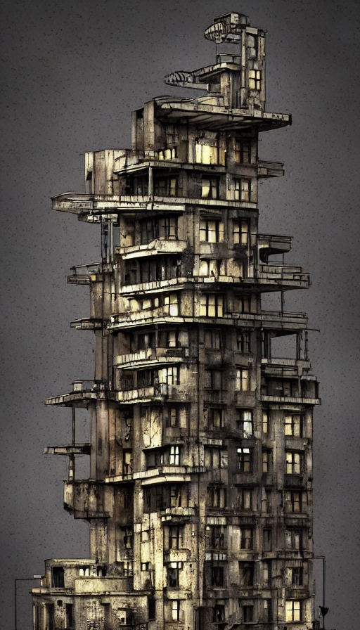 A Beautiful Very Detailed Render Of Architecture Building Ur... — Stable Diffusion AI Prompt: a beautiful very detailed render of architecture building urbex industrial archi...