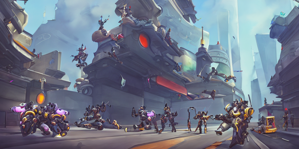 Overwatch Jakarta Road Highway, Indonesia, Stylized, Exterio...