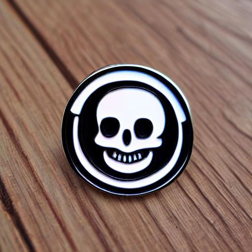 A Highly Detailed Retro Minimalistic Smiling Happy Skull Ena...