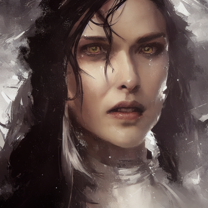 A Painting Of A Portrait Of Yennefer Of Vengerberg By Greg R...