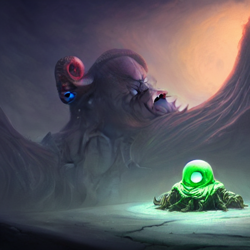 Cthulhu Sitting On The Moon, Fantasy, Concept Art, Artstatio... — Stable Diffusion AI Prompt: cthulhu sitting on the moon, fantasy, concept art, artstation, disney, pixar, dr...