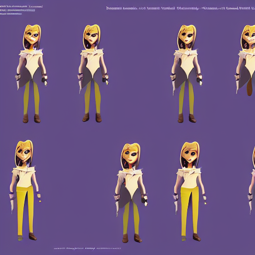 Teacher Villainess, Dreamworks Official Character Design She... — Stable Diffusion AI Prompt: teacher villainess, dreamworks official character design sheet turnaround, studi...