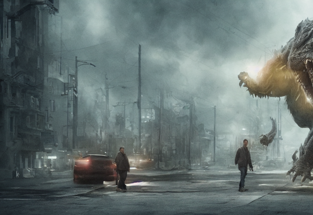 Vfx Color Film Closeup, Huge Behemoth Monster Creature Beast...