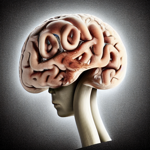 An Anatomically Correct Human Brain Infested With Mushrooms,...
