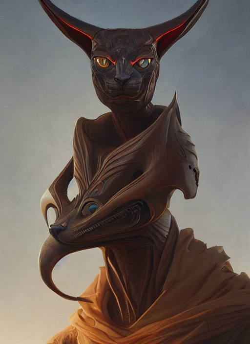 Caracal Alien Costume, Portrait, Highly Detailed, Starwars,...