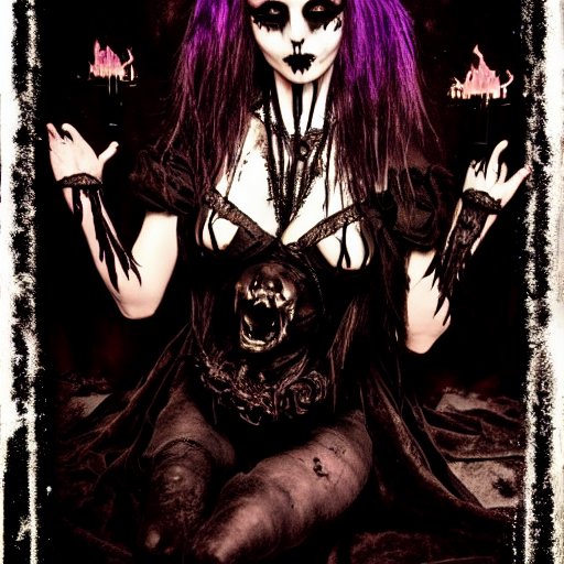 Gothic Darkart, Necro Witch Desire To Summon The Blinding Go...