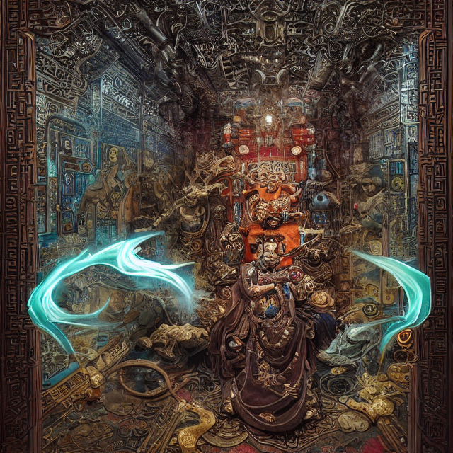 Highly Detailed God Erlang Character Design, Chinese Mytholo...