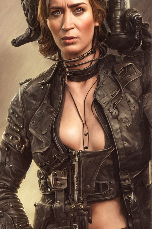 Muscled Emily Blunt As A Ruggedly Handsome Heroine, Dressed...