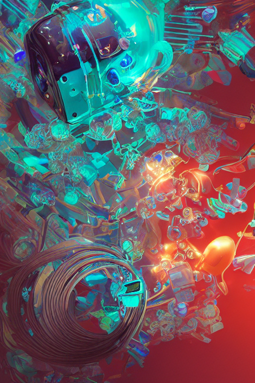 Epic 3 D, Wild Cables Spiraling, Vr Headset Designed By Ikeu...