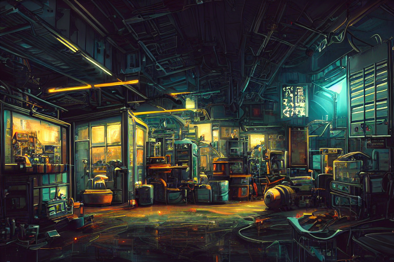 Photo Illustration Ghibli Painting Of Small Sci - Fi Machine...