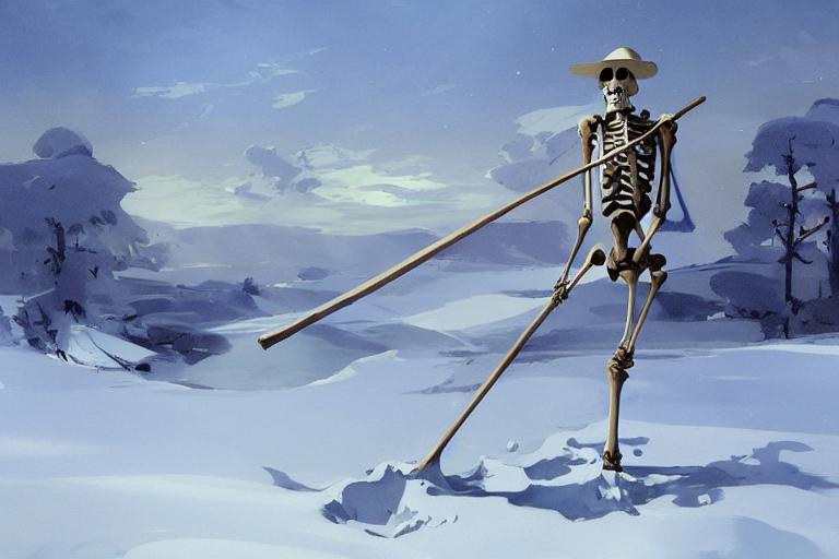 1 9 Century, Airplains Skeleton Stick In Snow, No Men, No Pp...
