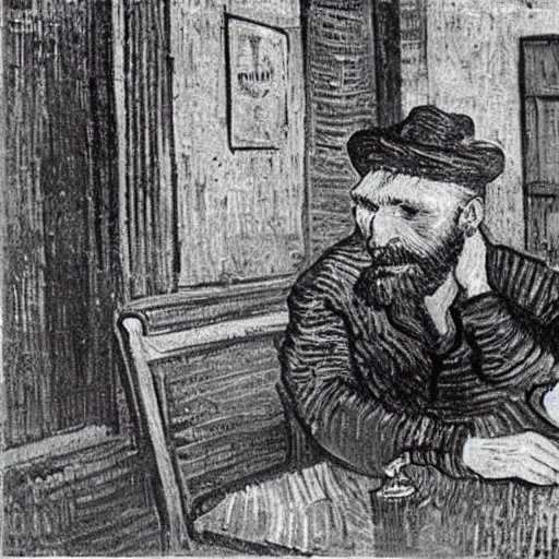 Vincent Van Gogh Drinking At A Paris Bar, 1 8 7 7
