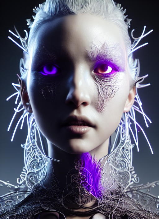 Full Figure Shot Of Irridescent Warlock Beautiful, Elegant,...