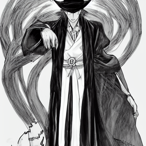 Adult Male Black Mage Large Wizard Hat With Very Long Brim...