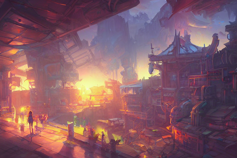 Photo Cartoon Illustration Comic Manga Painting Of Warehouse...
