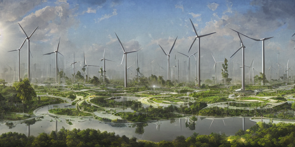 Neoclassical Cityscape, Arcology, Pyramids, With Solar Panel...