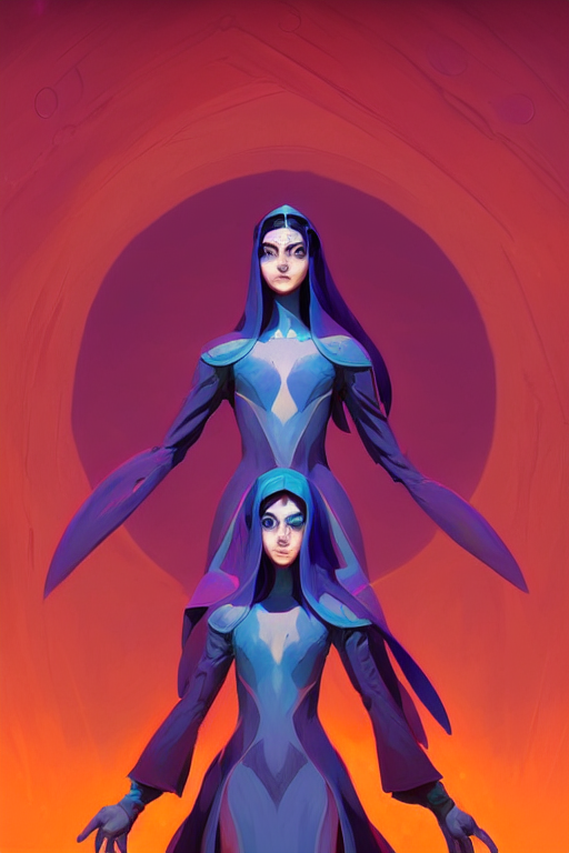 Symmetrical Centered Full Body Shot, Maya Ali As A Elden Rin...