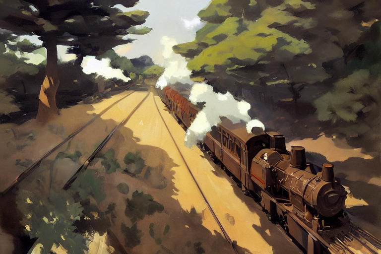 1 9 Century, Smoky Train Goes Into Dark Tunnel, Spring, Wide...
