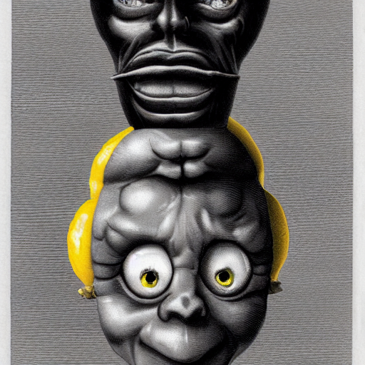 Antropomorphic Lemon With Devil Horns Sorts An Archive, Lemo...