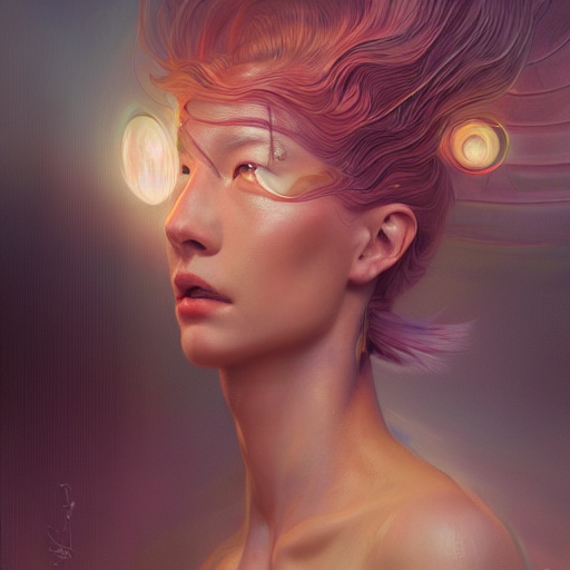 A Realistic Portrait Of A Breathtakingly Beautiful Futuristi... — Stable Diffusion AI Prompt: a realistic portrait of a breathtakingly beautiful futuristic transfer of data i...