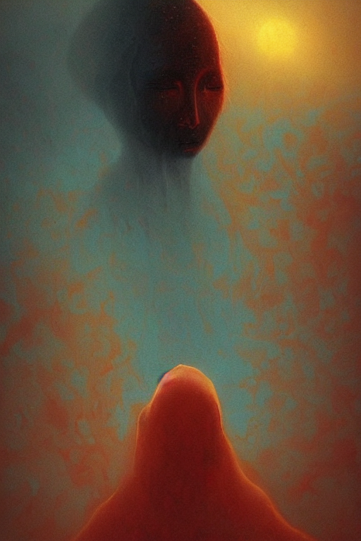 Crying Face Of Gorgeous Woman Made Of Red Smoke And Ash With...