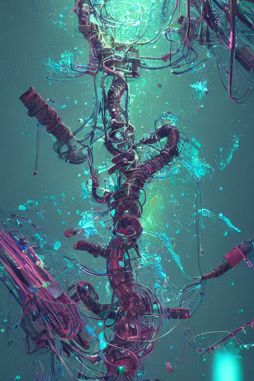 Epic 3 D, Wild Cables Spiraling, Plum And Teal Peanut Butter...