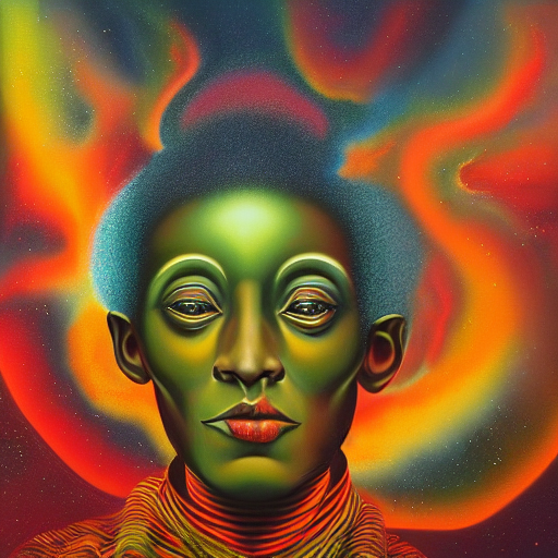 A Surreal   Cognitive Illusion   Of An Afro Nebula, By Oleg...