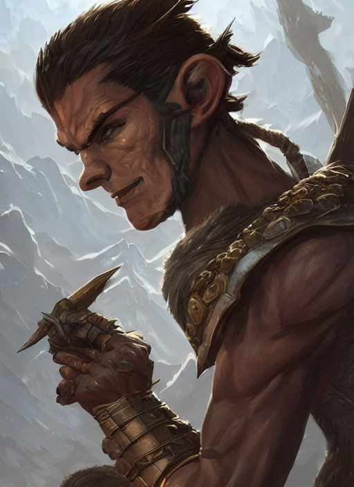 Lanky Half - Orc Ranger, Leatherarmor, Art By Artgerm And Gr...
