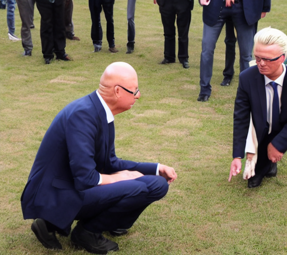 Geert Wilders Kneeling Before King Klaus Schwab